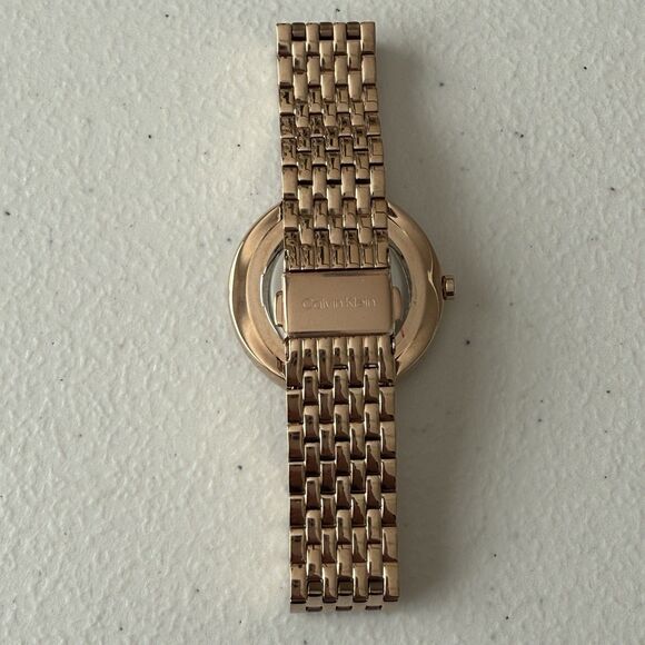 Calvin Klein Women’s Quartz Carnation Gold Mesh Bracelet Watch 28mm Steel main image 5